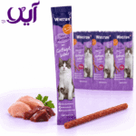 تشویقی مدادی گربه وینستون طعم گوشت طیور، جگر و علف گربه | Winston Poultry, Liver & Cat Grass Cat Stick