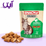 تشویقی گربه کرانچ اسنکی مدل کنترل گلوله مویی طعم مرغ ۶۰ گرمی | Snacky Crunch Hairball Control Chicken Cat Treats