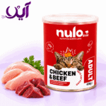 کنسرو پته گربه نولو طعم مرغ و گوشت گاو 400 گرمی | Nulo Chicken & Beef Pate