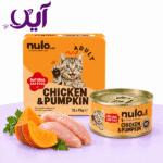 کنسرو نچرال گربه نولو طعم مرغ و کدو حلوایی 120 گرمی | Nulo Natural Chicken & Pumpkin