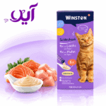بستنی گربه وینستون طعم مرغ و ماهی سالمون بسته 8 عددی | Winston Chicken & Salmon Creamy Cat Treats