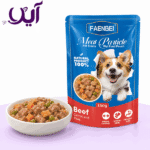 پوچ چانکی سگ فنبی طعم گوشت گاو، هویج و نخودفرنگی ۱۳۰ گرمی | Faenbei Beef, Carrot and Peas Dog Pouch