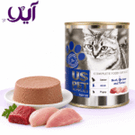 کنسرو پته گربه یو اس پت طعم گوشت گاو، مرغ و بوقلمون ۸۰۰ گرمی | US Pet Beef, Chicken and Turkey Cat Pâté