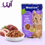 پوچ گربه وینستون با طعم گوشت شکار و اردک ۱۰۰ گرمی | Winston Game and Duck in Jelly Cat Pouch