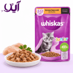 پوچ بچه‌گربه ویسکاس با طعم مرغ 8۵ گرمی | Whiskas Chicken Kitten Pouch