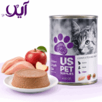 کنسرو پته بچه‌گربه (کیتن) یو اس پت با طعم مرغ و سیب ۴۰۰ گرمی | US Pet Chicken and Apple Kitten Pâté
