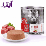 کنسرو پته گربه یو اس پت با طعم گوشت گوساله ۴۰۰ گرمی | US Pet Veal Cat Pâté