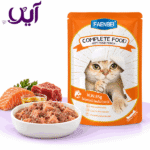 پوچ گربه فنبی مدل کامپلیت فود با طعم سالمون، گوشت گاو و روغن ماهی ۸۵ گرمی | Faenbei Salmon, Beef and Fish Oil Complete Food Cat Pouch