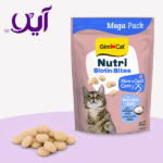 قرص تقویت کننده پوست و مو گربه جیم کت با طعم پنیر ماسکارپونه پک 10 عددی | GimCat Nutri Biotin Bites Mascarpone