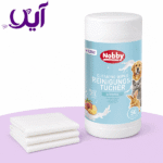 دستمال مرطوب نوبی مخصوص حیوانات خانگی با رایحه هلو ۵۰ عددی | Nobby Peach Scent Pet Wipes